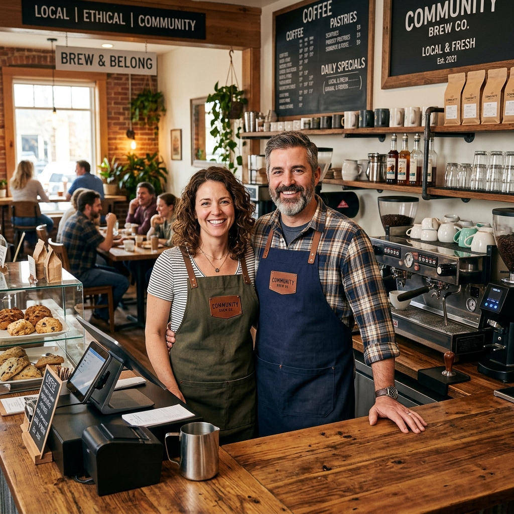 Alex and Cassie at The Morning Brew